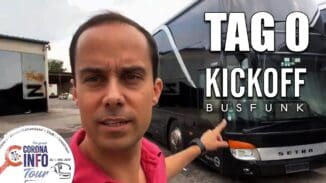 CORONA INFO Tour – Kickoff | 2020-09-17 – Der Tourbus ist da