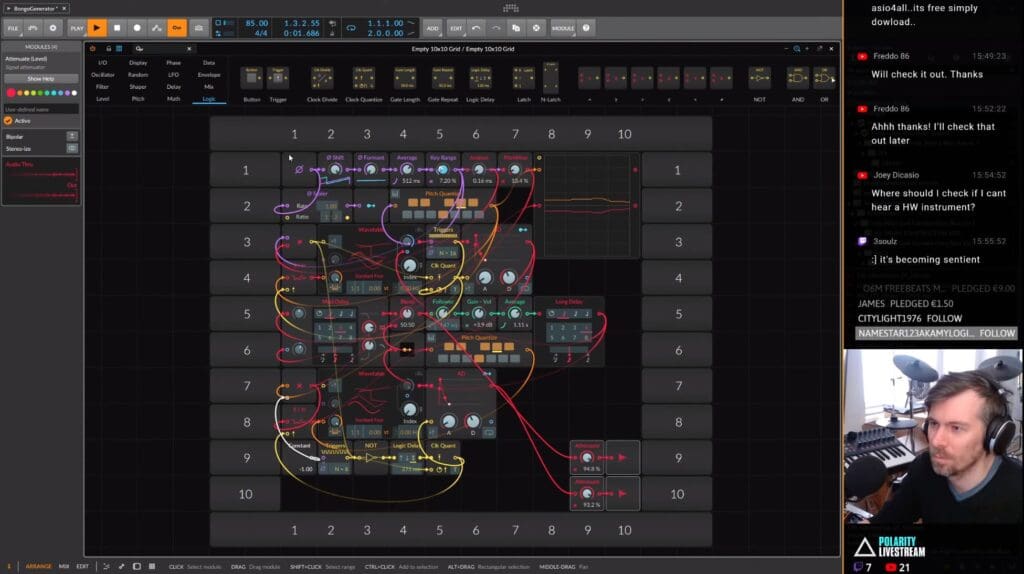 BITWIG | Poly Grid - Tutorial - 10x10 Grid Challenge