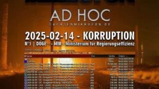 OSM | AD HOC 2 – 2025-02-14 – KORRUPTION → DOGE – MfR – Ministerium für Regierungseffizienz