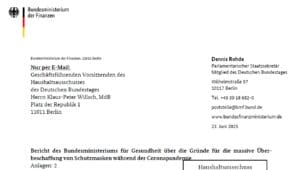 Corona-P(l)andemie | 2025-06-23 - Bericht des BMG über die Gründe für die massive Überbeschaffung von Schutzmasken während der Coronapandemie