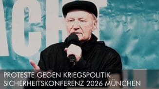 Eugen Drewermann | 2026-02-14 – Rede bei Protesten gegen Kriegspolitik Sicherheitskonferenz 2026 München
